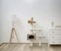 Preview: Kratzbaum Emmy - Höhe 111 cm Katzenbaum mit Katzenhöhle, beige, für Katzen und Kitten