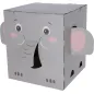 Preview: Kratzpappe Elefant für Katzen und Kitten - Katzenhöhle zum Kratzen und Spielen Indoor, 35 x 35 x 39cm, grau