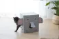Preview: Kratzpappe Elefant für Katzen und Kitten - Katzenhöhle zum Kratzen und Spielen Indoor, 35 x 35 x 39cm, grau