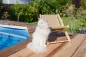 Preview: Katzenbett Liegestuhl Beach - Liedgemulde für Katzen zum Relaxen, Dösen und Kratzen