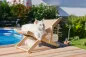 Preview: Katzenbett Liegestuhl Beach - Liedgemulde für Katzen zum Relaxen, Dösen und Kratzen