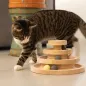 Preview: Katzenspielzeug Spielturm Mia - Spielbälle für Katzen Echtholz, ungiftig, weckt Jagdtrieb und Spieltrieb - Aktivspielzeug L 26 x B 26 x H 14,5 cm