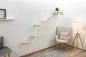 Preview: Kletterwand Monte Prado - 6 teiliger Wandkratzbaum für Katzen mit KLatzenbett, individuelle Montage, erweiterbar