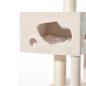 Preview: Kratzbaum Sivas deckenhoch beige - Katzenbaum, ideal für mehrere Katzen, extra weich mit Hängematten