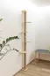 Preview: Wandkratzbaum Timber 19 x 16 x 208 cm, braun - Designer Katzenbaum Echtholz, deckenhoch
