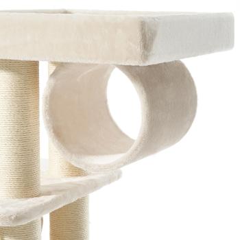 Katzen-Kratzbaum Elin [129 cm] von Nobby, cream - auch für große und schwere Katzen geeignet.