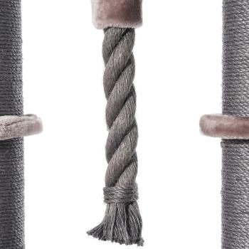 Kratzbaum Raya [161 cm] von Nobby - cappuccino-braun - Kratztonne in Leinenoptik