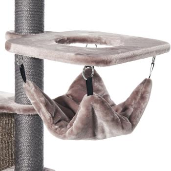 Kratzbaum Raya [161 cm] von Nobby - cappuccino-braun - Kratztonne in Leinenoptik