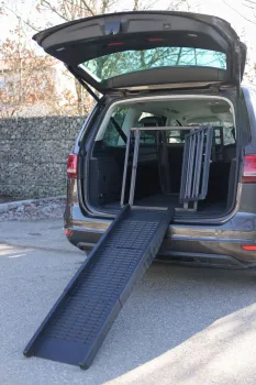 Auto Hundebox - Alu-Transportbox Vacation mit Antirutschmatte, eintürig oder zweitürig, schwarz