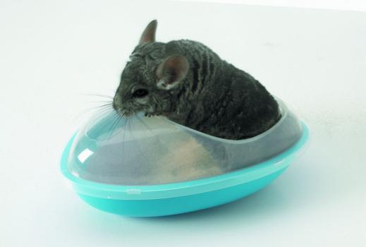 Chinchilla Sandbad - Chinchilla Badehaus für Nager, auch als Ecktoilette nutzbar