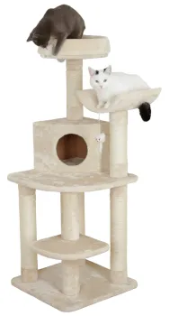 Kerbl Eckkratzbaum Zirkonia - Katzen Kratzbaum für die Zimmerecke, beige, 130 cm