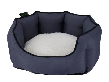Eco Hundebett Esat oval aus recycelten Materialien, ökologisch nachhaltig hergestellt, Bezug abnehmbar