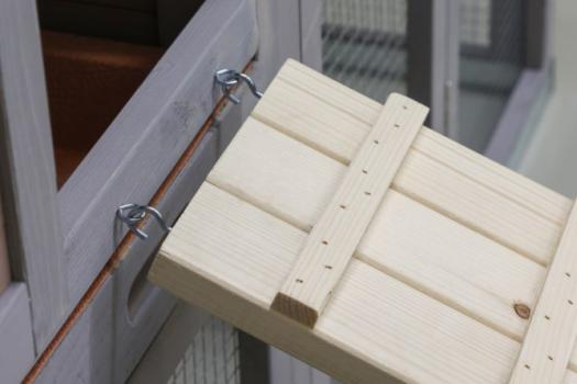 Hühnerleiter aus Holz, 75 oder 115cm lang, 18cm breit, Hühnertreppe, Hühnerrampe