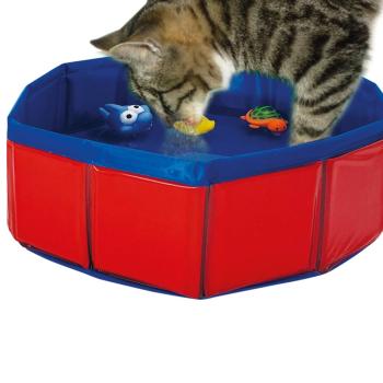 Katzenpool mit Spielzeug - Planschbecken für Katzen