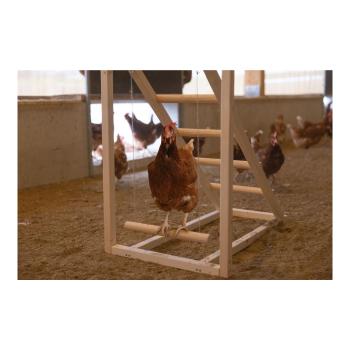 Kletterturm für Hühner mit Hühnerschaukel, auch für Papageien geeignet