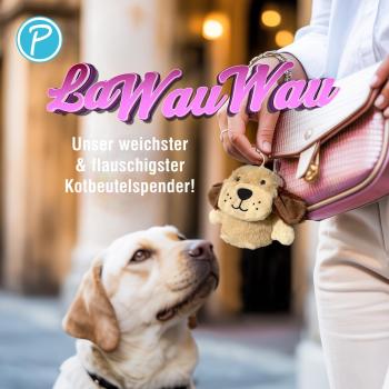 Petlando Kotbeutelspender LaWauWau inkl. 1 Rolle - Spender für Hundekotbeutel, passend für alle gängigen Kotbeutel