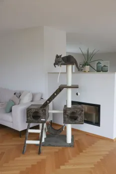 Kerbl Katzen Kratzbaum Granat 150 cm grau