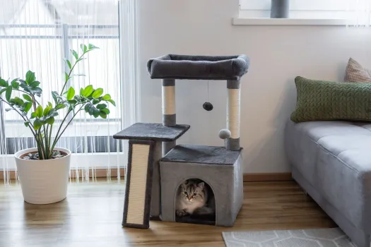 Katzen-Kratzbaum Rosalie - 76 cm - grau - von Kerbl