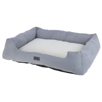 Hundebett und Katzenbett Zoe Kerbl - eckiges Körbchern Cordoptik, waschbar, niedriger Einstieg