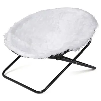 Kerbl Liegemulde Sharon, ø 50 cm - Katzenbett und Liegestuhl, weicher Plüschbezug, gemütlicher Müldenplatz