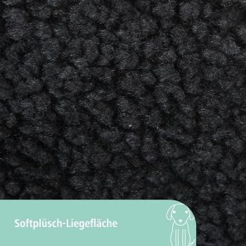 Orthopädisches Hundebett Memory-Foam mit Plüsch-Wildschwein - druckentlastend, Bezug waschbar