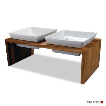 Futterbar - Meshidai Wolters Futterstation für Hunde und Katzen - Doppelnapf