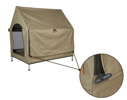 Hundezelt Knuffelwuff, ideal für Camping, Baggersee etc - Knuffelwuff Outdoor Hundehütte - Metallrahmen, atmungsaktiv