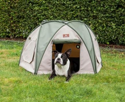 Hundezelt Outdoor Knuffelwuff – Faltbares, stabiles Zelt für deinen Hund mit Fleeceboden und Belüftung, ideal für Camping