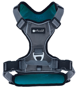 Hundegeschirr gepolstert - Petlando Outdoor Brustgeschirr für Hunde, mit Haltegriff, waschbar
