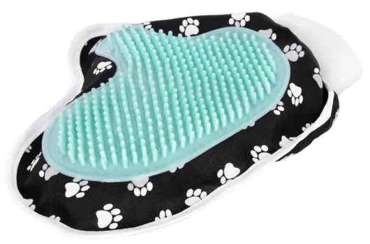 Pflegebox für Hunde und Katzen, 5 teilig befüllt, Pflegehandschuh, Bürste, Krallenschere - Fellpflege für Haustiere