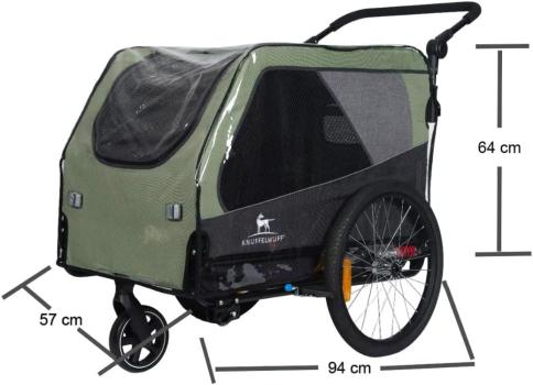 Regencover für Hundeanhänger Cruvado Knuffelwuff - Regenschutz - Schutz vor Regen, Wind & Spritzwasser 100 % wasser- und winddicht