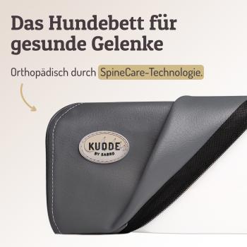SABRO Hundekorb KUDDE - orthopädisches Premium Hundebett mit Einlage, Kunstleder, Bezug abnehmbar