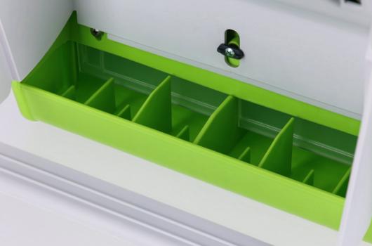 SmartCoop Futterautomat [7,5 kg] für Hühner mit Schutzklappe, erweiterbar, schützt das Futter vor Mäusen und Ratten