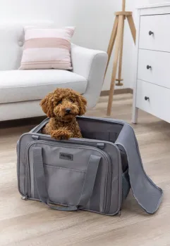 Transporttasche für kleine Hunde z.B. Chihuahuas und Katzen, mit Auslauf, ideal für Camping, Ausflüge etc 44 x 31 x 30cm
