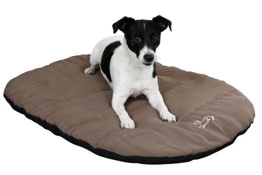 Hunde Reisebett faltbar Traveller - Reisedecke mit Tasche, waschbares Hunderkissen für unterwegs, braun 85 x 65cm ideal für Camping
