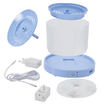 Trinkbrunnen Sensa Savic 2,3 Liter kabellos - Katzenbrunnen und Hundebrunnen für kleine Hunde, beleuchtet, USB C