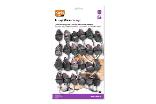 24 Spielmäuse für Katzen - Katzenspielzeug Plüschmaus Sparpack
