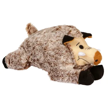 Orthopädisches Hundebett Memory-Foam mit Plüsch-Wildschwein - druckentlastend, Bezug waschbar