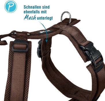 Petlando Geschirr Mesh Y-Comfort Brustgeschirr für Hunde - Hundegeschirr