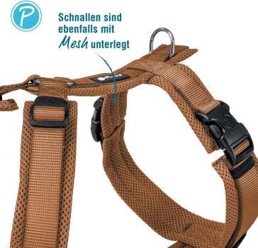Petlando Geschirr Mesh Y-Comfort Brustgeschirr für Hunde - Hundegeschirr