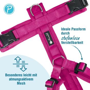 Petlando Geschirr Mesh Y-Comfort Brustgeschirr für Hunde - Hundegeschirr