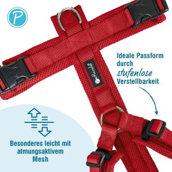 Petlando Geschirr Mesh Y-Comfort Brustgeschirr für Hunde - Hundegeschirr