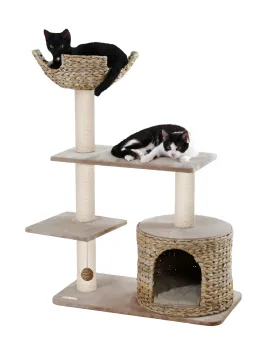 Katzen Kratzbaum Kerbl Banana Leaf Jade - handgeflochtene Liegefläche und Höhle aus nachhaltigen Bananenblättern