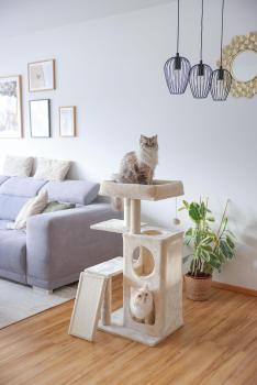 Katzenkratzbaum beige
