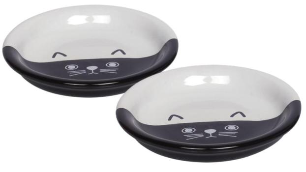 2er Set Keramiknäpfe mit niedlichem Katzengesicht