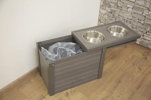 Kerbl ECO-Futterbar und Trinkbar - Hundebar mit Futtertonne indoor und outdoor