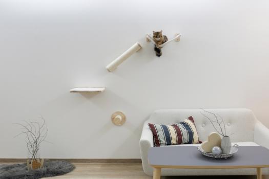 Kletterwand Kerbl Alps für Katzen - Echtholz - Katzenspielplatz zur Wandbefestigung