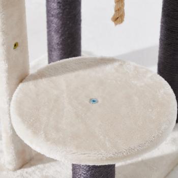 Kratzbaum Creme mit schwarzen Stämmen - Nobby Donaco -  Höhe 116 cm