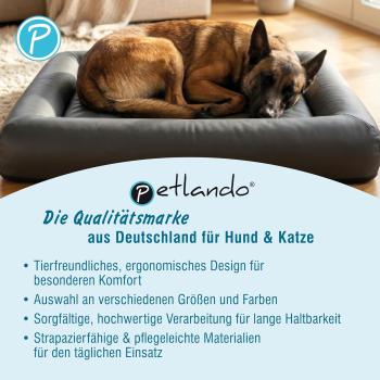 Petlando Orthopädisches Hundebett Livorno Ortho schwarz - Gesundheitsbett wasserdicht Bezug abnehmbar