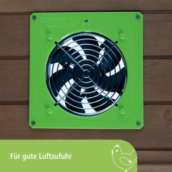 SmartCoop Stallbelüftung für Hühnerställe - Luft bläst nach innen